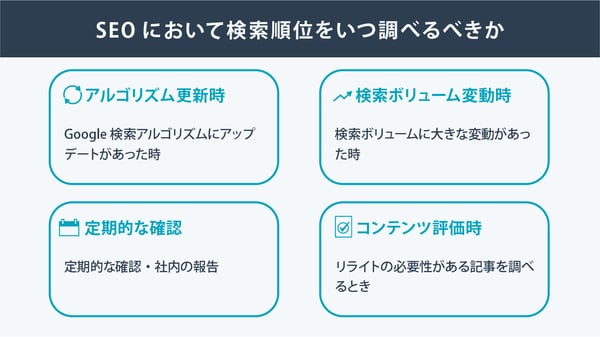 SEOにおいて検索準備をいつ調べるべきか