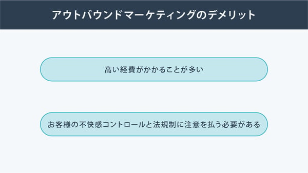 アウトバウンドマーケティングのデメリット