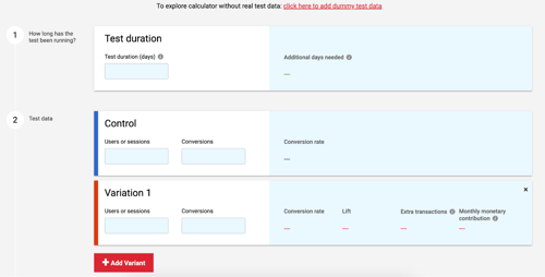 ABテストの期間計測ツール「AB+ Test Calculator by CXL」